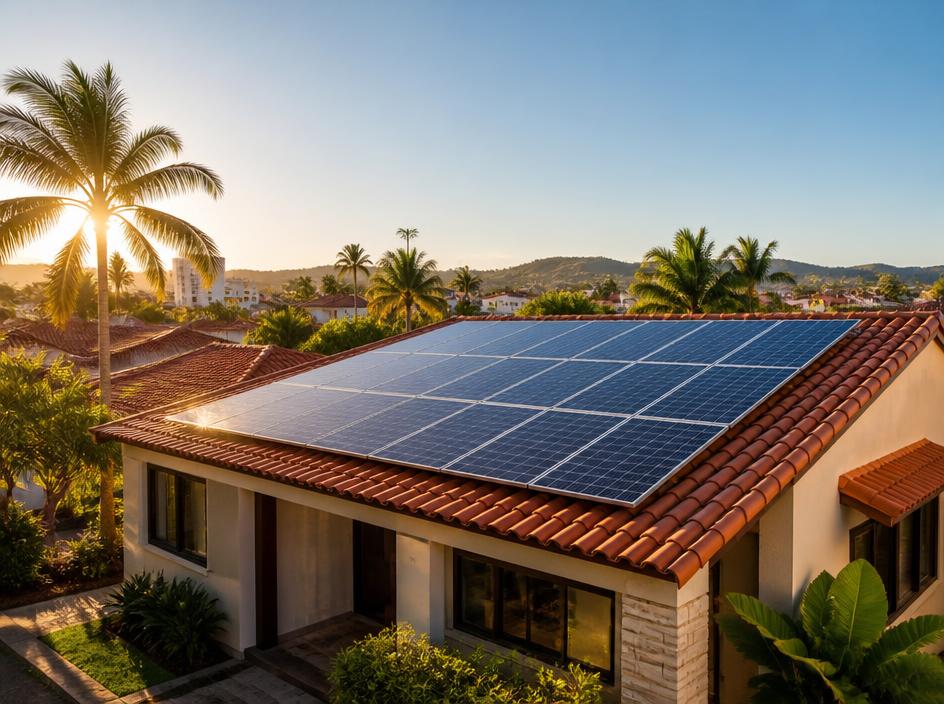 Instalação residencial de energia solar em Araquari