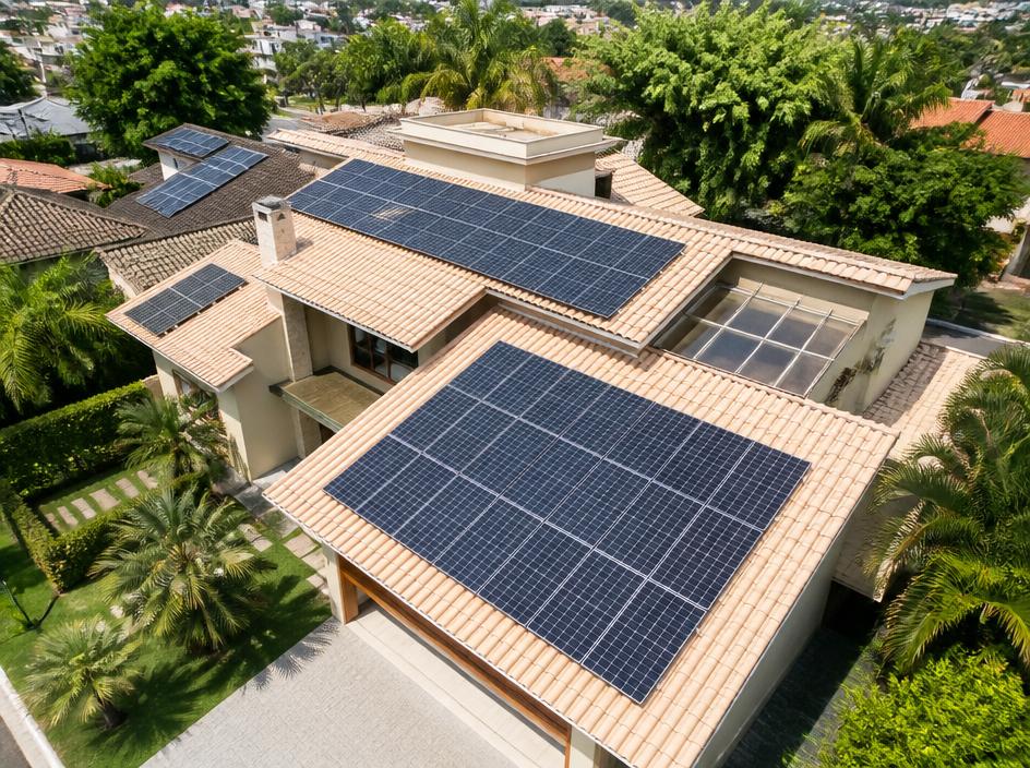 Instalação residencial de energia solar em Joinville